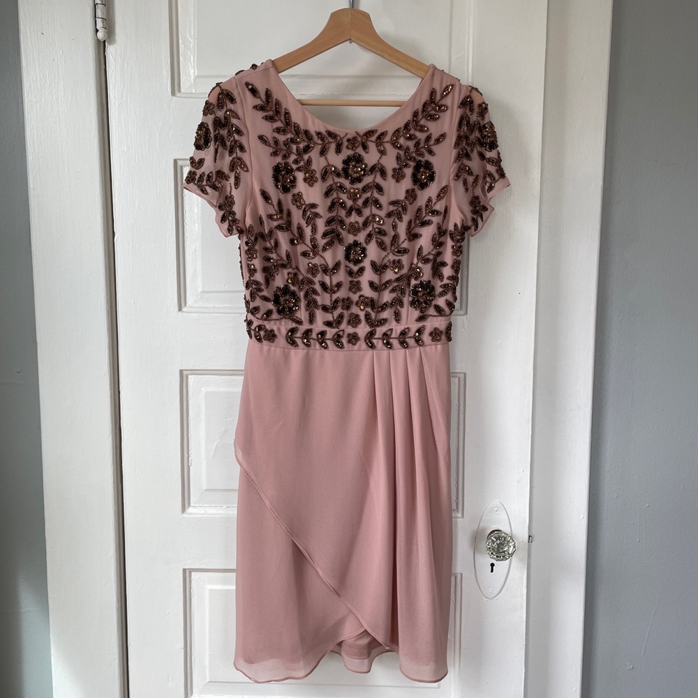 Frock and Frill, Amelie Embellished Dress Blush, US 8